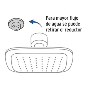 Foset Regadera cuadrada plato ancho 6