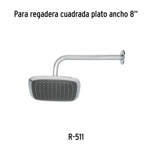 Foset Regadera cuadrada plato ancho 8