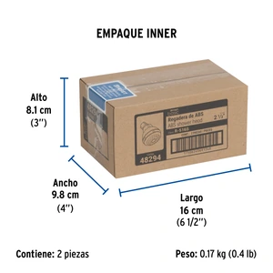 Foset Regadera redonda de ABS 2-1/2