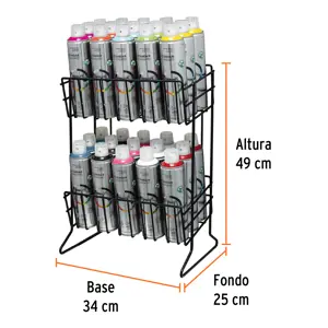 Rack para 30 pinturas en aerosol, Truper