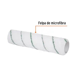 Truper Felpa p/rodillo, microfibra 9x3/8
