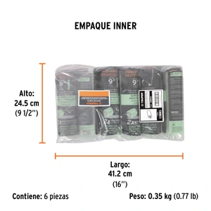 Truper Felpa para rodillo 9