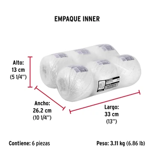 Rollo de rafia de 230 m color blanco calibre 2.2 g/m, Fiero