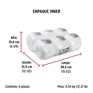 Rollo de rafia de 410 m color blanco calibre 2.2 g/m, Fiero