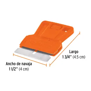 Mini raspador plástico con cuchilla de 1-1/2