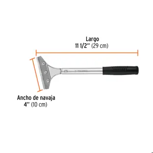 Raspador de acero con mango y cuchilla de 4