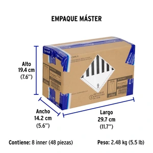 Volteck Blíster con 1 pila recargable 9V uso general, 250 mAh