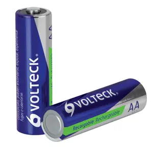 Volteck Blíster con 2 pilas AA recargables larga duración, 2500 mAh