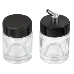 Juego de 2 vasos de 15 ml y adaptador para aerógrafo AERO-8