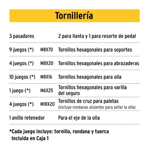 Revolvedora de cemento a gasolina 160 L, 1/2 saco, Pretul