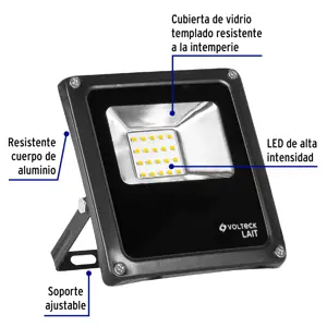 Reflector delgado de LED 10 W luz de día, Volteck
