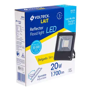 Reflector delgado de LED 20 W luz de día, Volteck