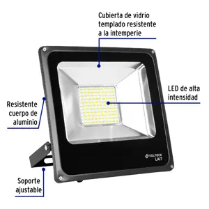 Reflector delgado de LED 50 W luz de día, Volteck