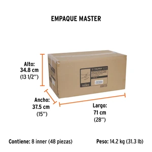 Aspersor b/metálica giratorio 3 brazos de aluminio, Truper
