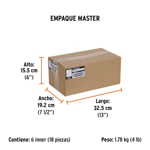 Regleta medidora de tuercas y tornillos, 22 cm, Truper