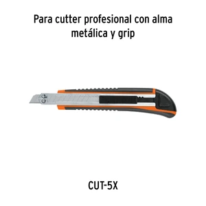 Estuche con 10 cuchillas SK2 de 9 mm para cutter, Expert