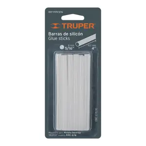 Truper Blíster con 12 barras de silicón de repuesto para PIPE-5/16