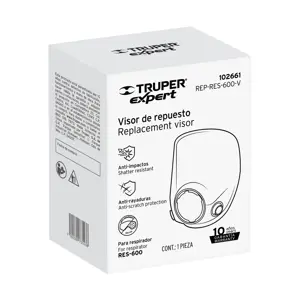 Visor de repuesto para respirador RES-600, Truper