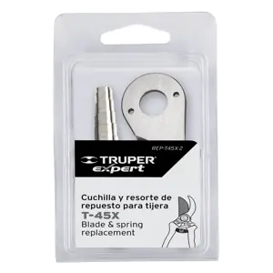 14715 / REP-T45X-2 Expert Repuesto de cuchilla y resorte para tijera T-45X, Truper