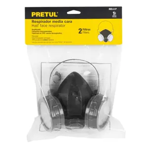 23391 / RES-2-P Respirador sin cartucho, 2 filtros, Pretul