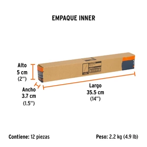 Regla 30 cm de acero inoxidable, Truper