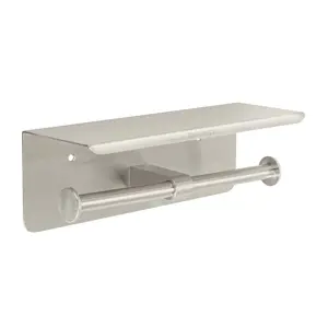 46357 / RIA-85N Foset Portarrollo doble en satín con soporte para celular, Riviera