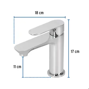 Monomando corto para lavabo, cromo, FOSET RIVIERA