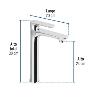 Monomando alto para lavabo, cromo, FOSET RIVIERA