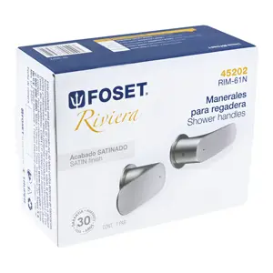 Foset Juego de manerales de palanca para regadera, satín, Riviera