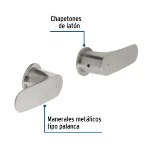 Foset Juego de manerales de palanca para regadera, satín, Riviera