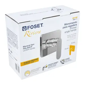 Foset Monomando para regadera, cromo, RIVIERA