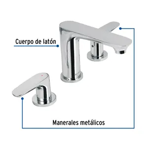 Mezcladora lavabo taladros separados, cromo, FOSET RIVIERA
