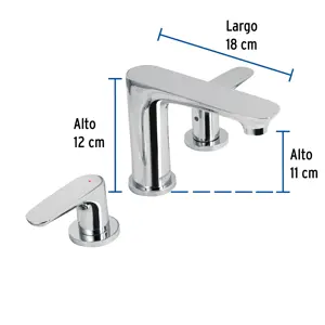 Mezcladora lavabo taladros separados, cromo, FOSET RIVIERA