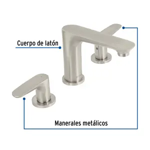 Mezcladora lavabo taladros separados, satín, FOSET RIVIERA