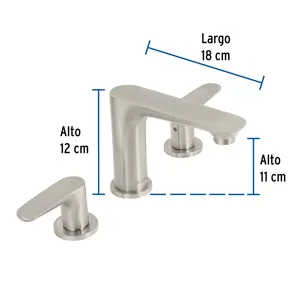 Mezcladora lavabo taladros separados, satín, FOSET RIVIERA