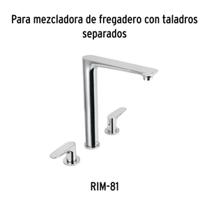 Foset Jgo manerales de palanca p/taladros separados, cromo,Riviera