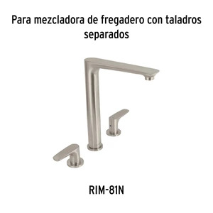 Foset Jgo manerales de palanca p/taladros separados, satín,Riviera
