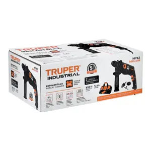 16762 / ROEL-20N Expert Rotomartillo SDS Plus 2 Joules 650 W, industrial, Truper