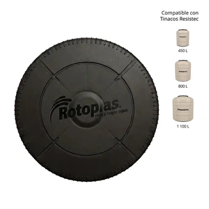 ROTOPLAS-312280 / 312280 Tapa negra de 55 cm para Tinaco Resistec