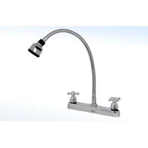 Mezcladora Bimando para Fregadero con Pico Flexible Cromo RUGO