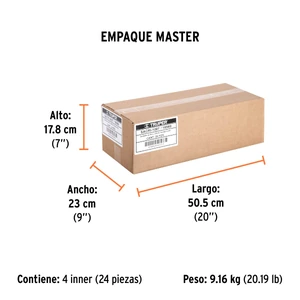 Sellador acrilico de 280 ml, transparente, Truper