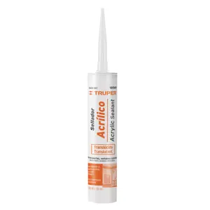 18569 / SACRI-100T Sellador acrilico de 280 ml, transparente, Truper