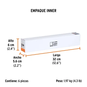Cincel hueco para acanalado SDS plus 3/4