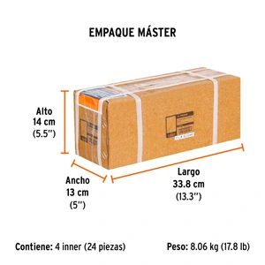 Cincel hueco para acanalado SDS plus 3/4