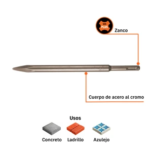 Cincel de punta SDS Plus de 10