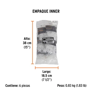 Bolsa con 75 separadores de 10 mm de losetas, TRUPER