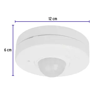 Sensor de movimiento para techo, alcance 10 m, Volteck