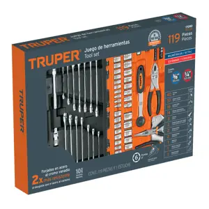 17090 / SET-124 Truper Juego de 119 herramientas 1/4