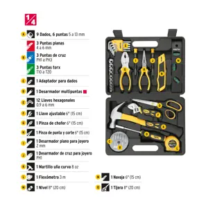 22101 / SET-42 Juego de 42 herramientas Comfort Grip, Pretul