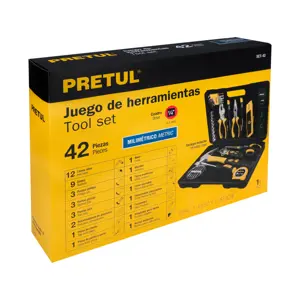 22101 / SET-42 Juego de 42 herramientas Comfort Grip, Pretul